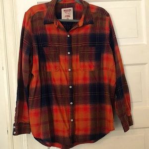 Orange/Red/Navy Mossimo Flannel, Size XL